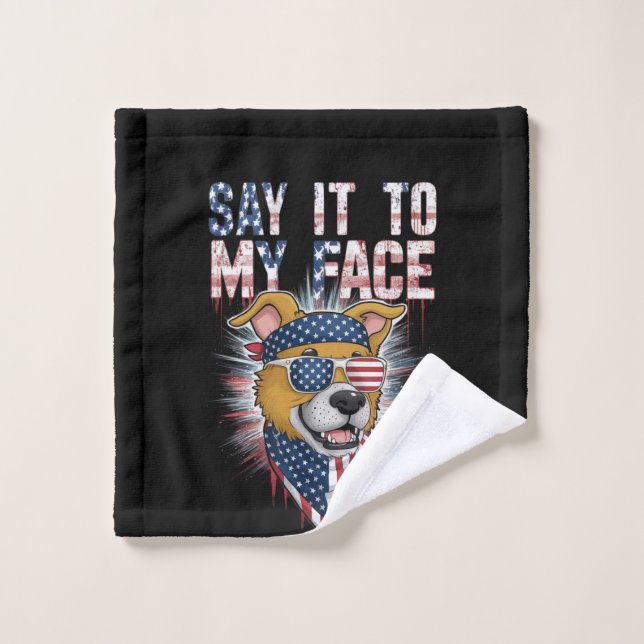 Dis-le à ma face drôle maman chien (Gant de toilette)
