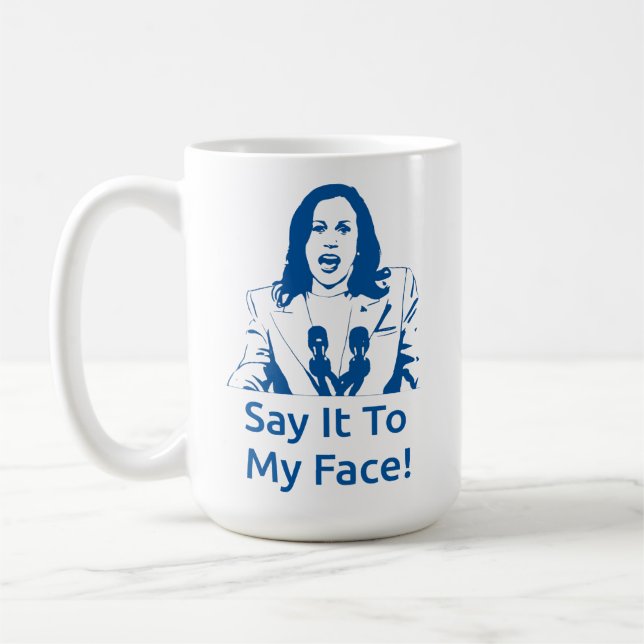 "Dis-Le À Mon Visage !" Kamala Harris Mug - PBS (Gauche)