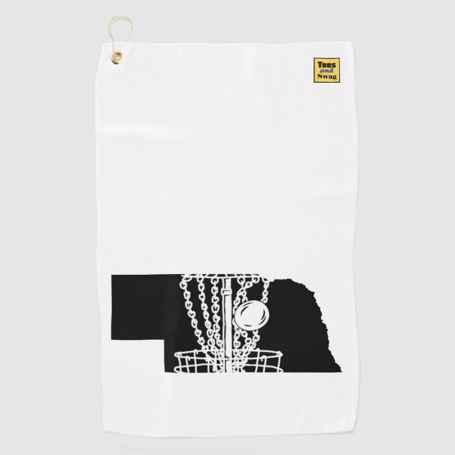 Disc golf Nebraska - serviette pour votre sac de d (Devant)