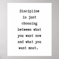 Discipline Citation Poster Mur Art Inspirational