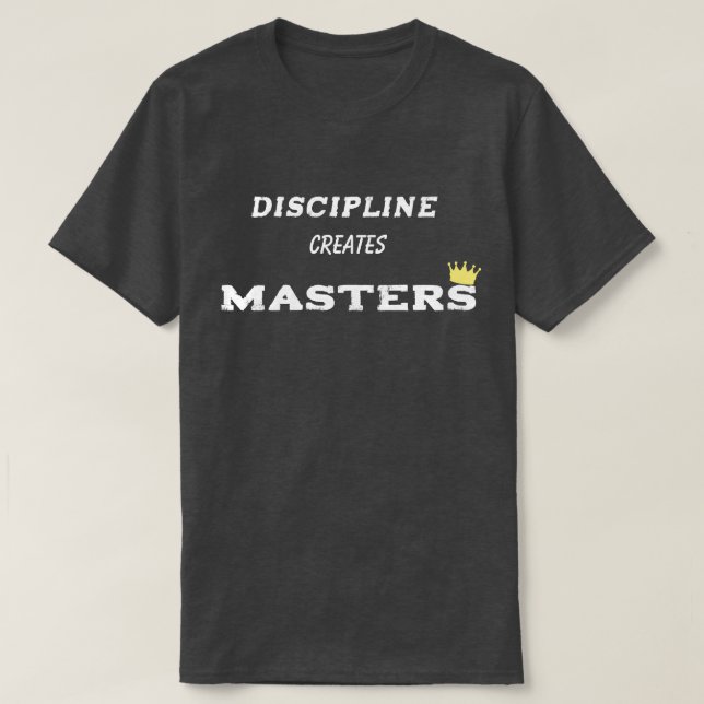 DISCIPLINE Minimal Motivational Quote T-Shirt (Design devant)