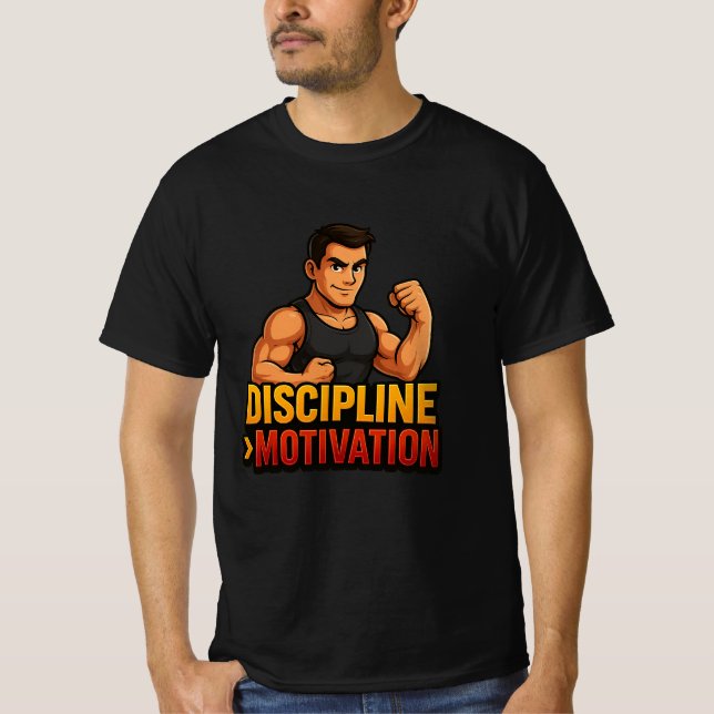 Discipline sur la motivation Gym T-shirt (Devant)