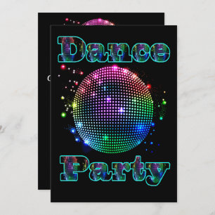 Disco Ball Dance Party Invitation personnalisée