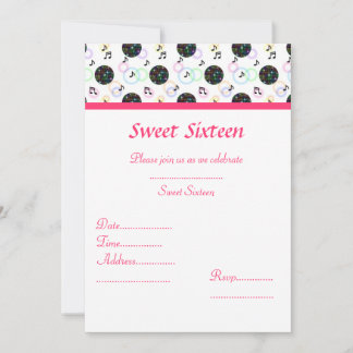 DISCO BALL SWEET 16 INVITATION PARTI