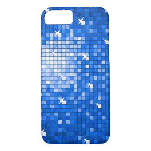 Disco Carreaux bleu foncé iPhone 7 coque