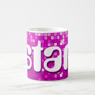Disco Carreaux rose 'étoile' tasse