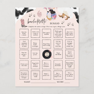 Disco Cowgirl Bachelorette Bingo Party