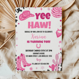 Disco Cowgirl Rodeo Western Invitation d'anniversa