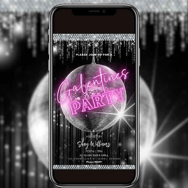 Disco Glam Galentine Party Invitation (Créateur téléchargé)