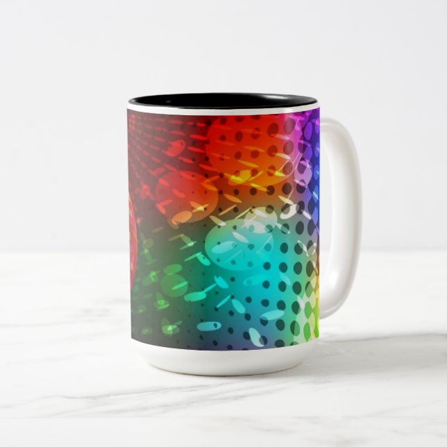 Disco Night Retro 70's Disco Ball Mug (Devant droit)