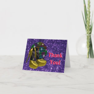 Disco Party Mirror Ball Merci Cartes