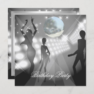 Disco Retro Anniversaire Fête Invitation