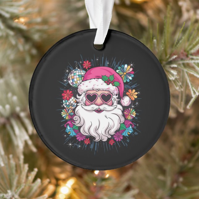 Disco Rose Père Noël Noël Fête de Noël Drôle (Arbre)