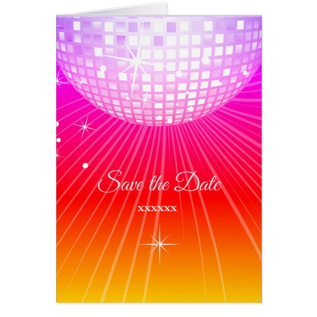 discothèque, enregistrer la date Carte, Taille : S (Devant)