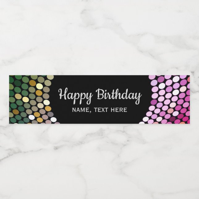 discothèque, les années 70 vintage, Étiquette bout (Étiquettes simples)