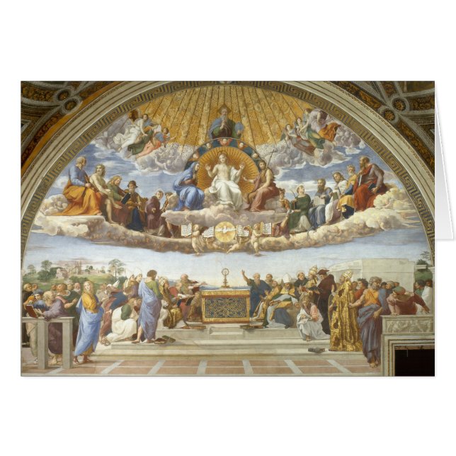 Discussion du Saint Sacrement, Raphael Sanzio (Devant horizontal)