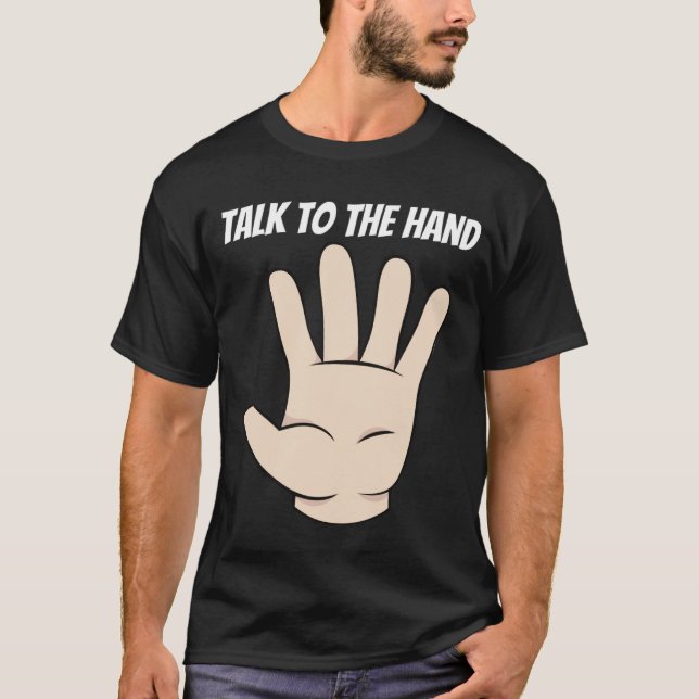 Discutez Drôle Avec Le T-shirt À La Main (Devant)