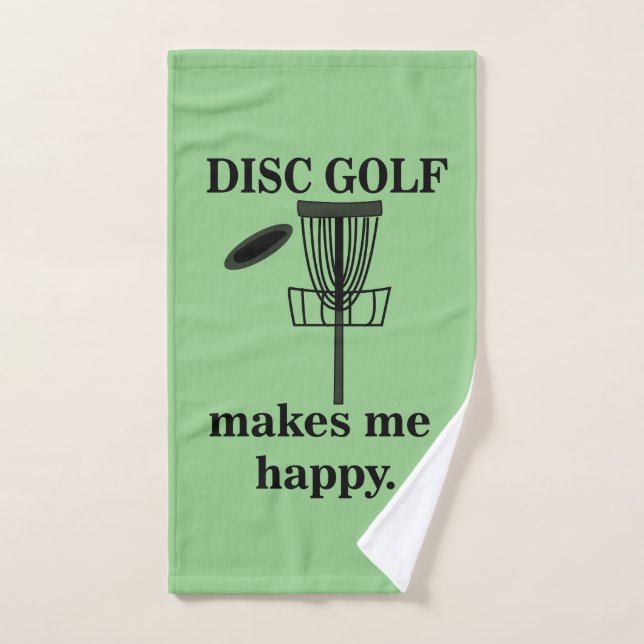 Disk Golf me rend heureux Disk Golf (Serviette à main)