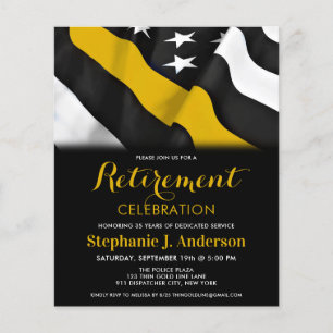 Dispatcher budget Ligne or mince Drapeau de retrai