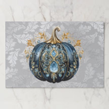 Disposable Beau citrouille bleu bejeweled