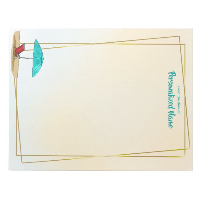 Disposer d'une plage d'un Bloc-notes dédoublé (Devant)