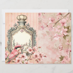 Disposition de journal floral en bouteille rose vi