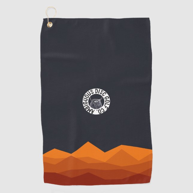 Disque ambigu Serviette de sac de golf avec clip (Devant)