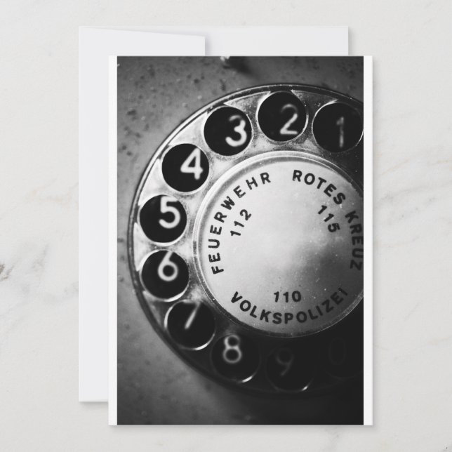 Disque de sélection téléphonique (Devant)