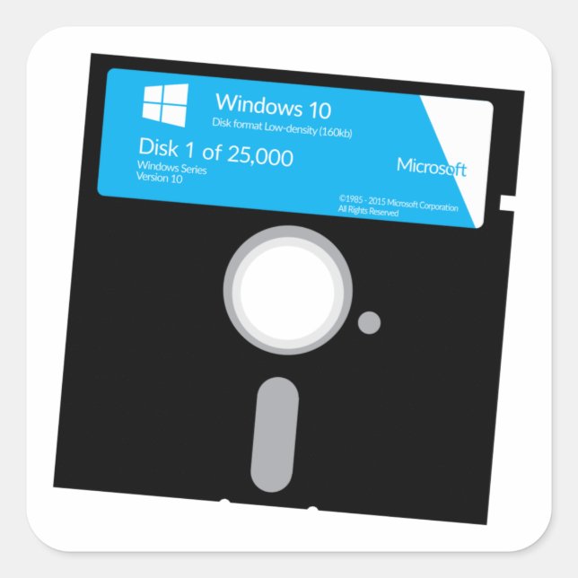 DISQUE DUR WINDOWS 10 - Autocollants drôles (Devant)