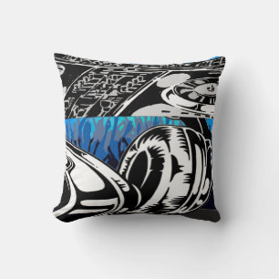 Disque Jockey bleu et Coussin rouge