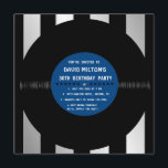 Disque vinyle rétro Invitations pour fête d'annive<br><div class="desc">Une façon originale et unique d'envoyer vos invitations à une fête d'anniversaire ! Tout le texte par défaut peut être entièrement personnalisé avec vos propres formulations, et vous pouvez également modifier les polices, les tailles et les couleurs du texte. Cette invitation peut également être personnalisée pour s'adapter à toute autre...</div>