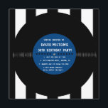 Disque vinyle rétro Invitations pour une fête d'an<br><div class="desc">Une façon originale et unique d'envoyer vos invitations à une fête d'anniversaire ! Tout le texte par défaut peut être entièrement personnalisé avec vos propres formulations, et vous pouvez également modifier les polices, les tailles et les couleurs du texte. Cette invitation peut également être personnalisée pour s'adapter à toute autre...</div>