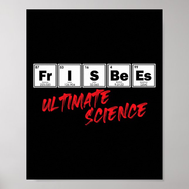 Disques de golf frisbee ultime tableau périodique  (Devant)