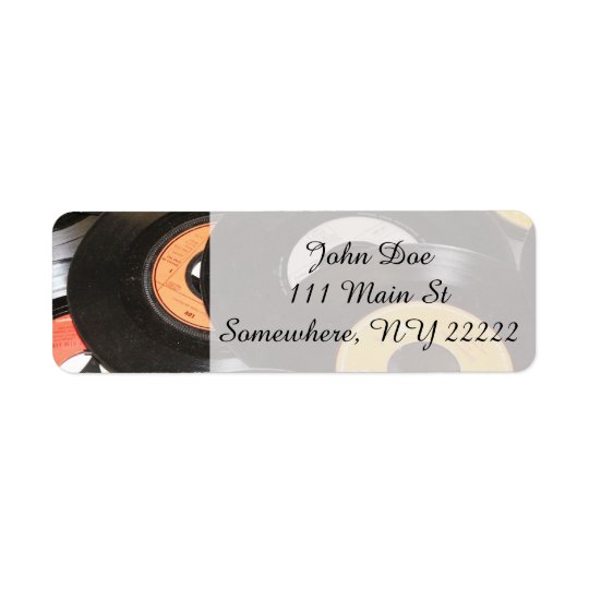Disques du cru 45rpm étiquette d’adresse retour