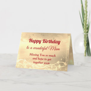 Distance Bonne carte mère d'anniversaire