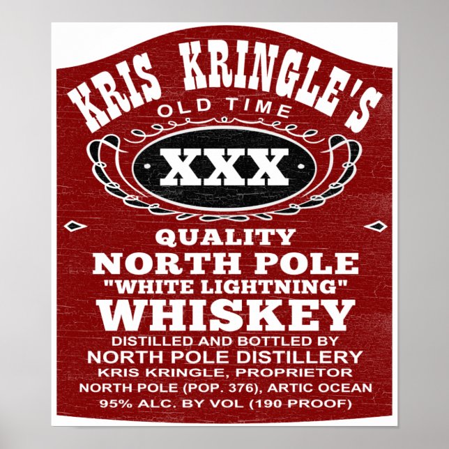 Distillerie du pôle Nord Poster de Noël amusant (Devant)