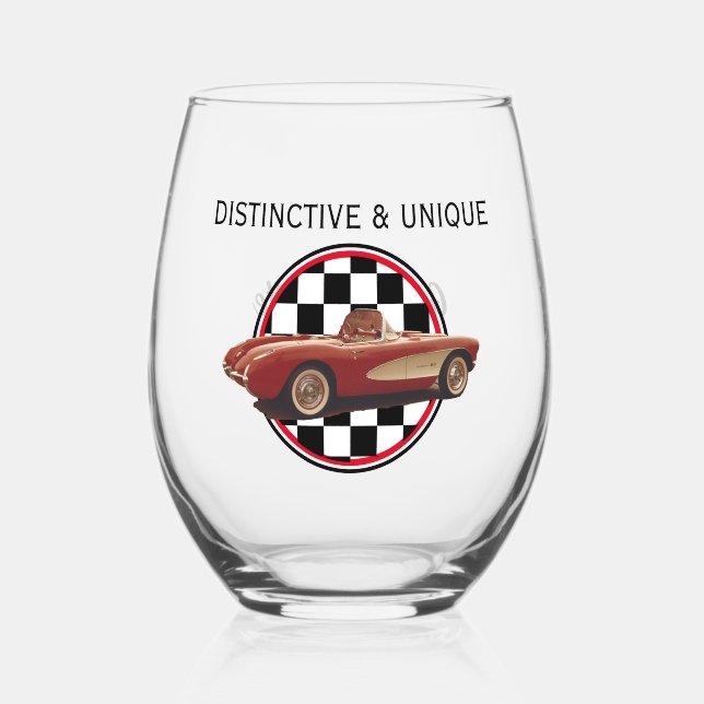 Distinct & Unique, My Corvette Verre Stemless (Recto)