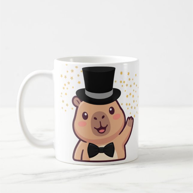 Distinguished Gentleman Capybara Mug with Top Hat (Gauche)