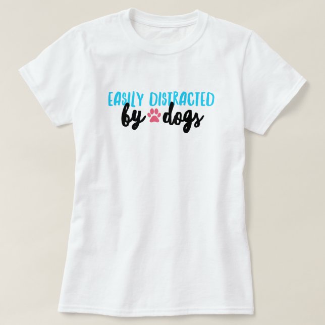 Distrait par T-shirt Chiens (Design devant)