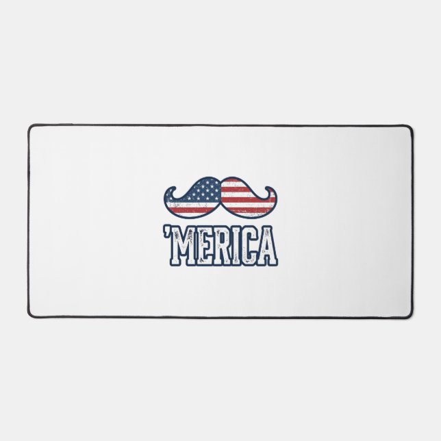 Distressed America Mustache Patriotic Vector Desig (Recto)
