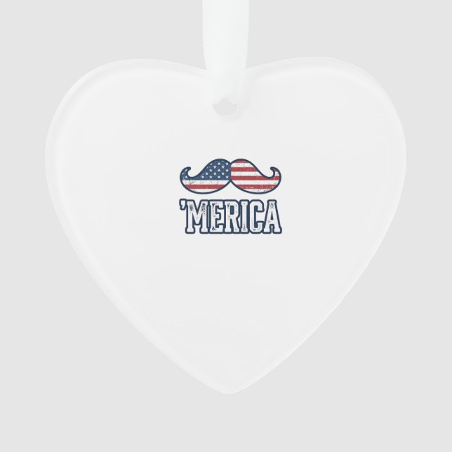 Distressed America Mustache Patriotic Vector Desig (devant)