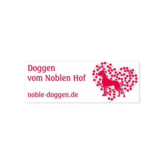 Distributeur de tampons Dogue avec tampon encreur (Design)