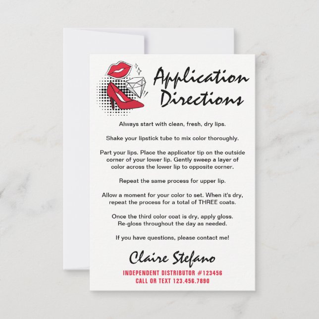 Distributeur Lipstick Comment Appliquer / Conseils (Devant)