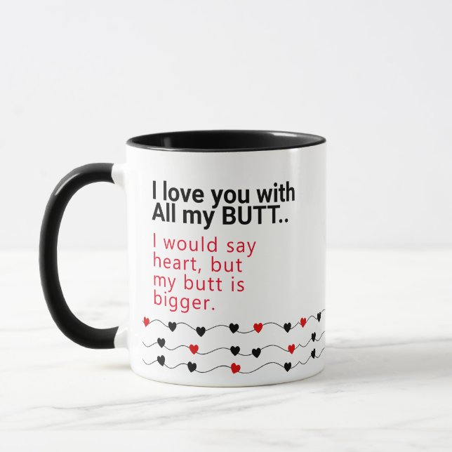 Dit Funny Coffee Mugs - Citation d'amour femmes et (Gauche)
