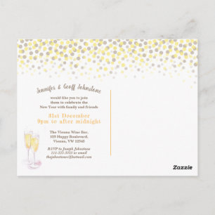 Dites applaudir les invitations Champagne de fête 