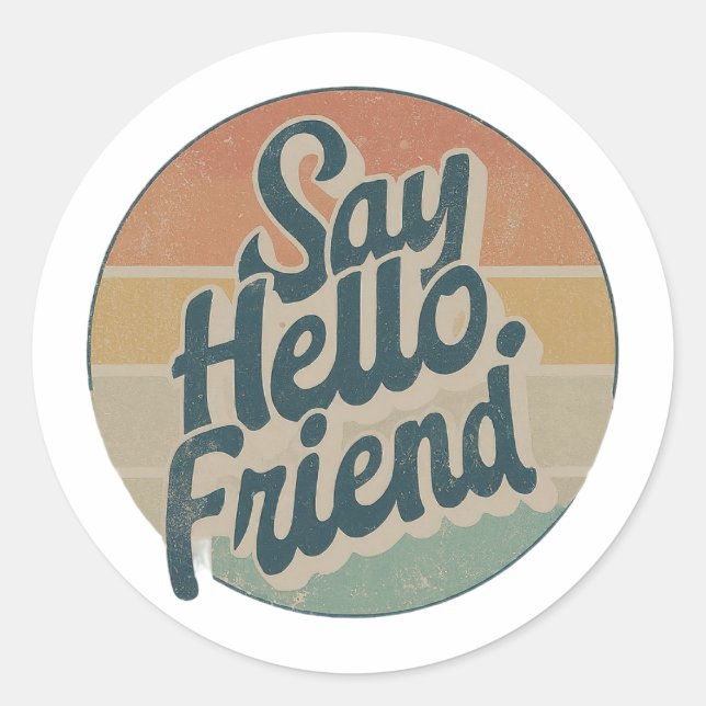 Dites Bonjour, Stickers Ami & Étiquettes (Devant)