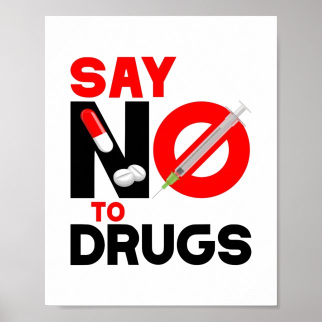 Dites NON à la drogue | Affiche de prévention de l (Devant)