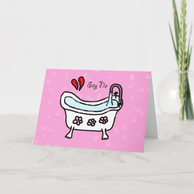 Dites non à l'amour Anti Valentines Carte de jour (Devant)