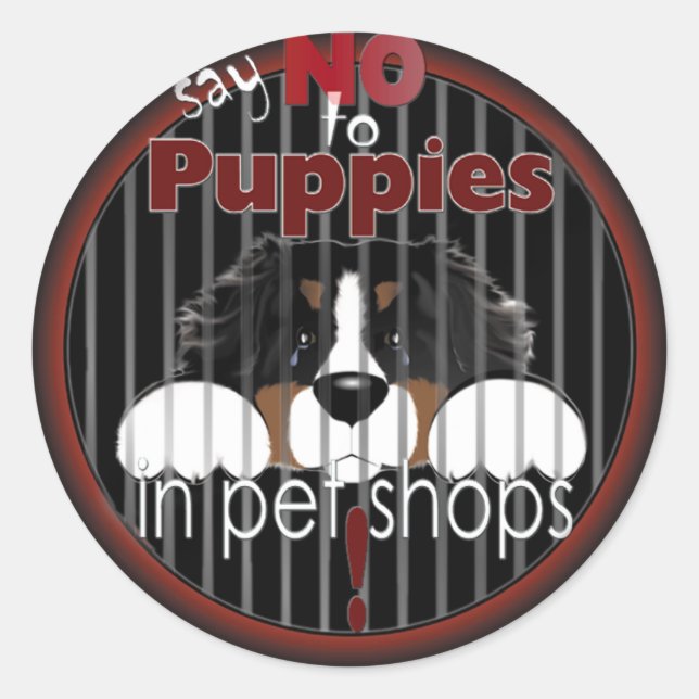 Dites NON À Pet Shop Puppies Stickers (Devant)
