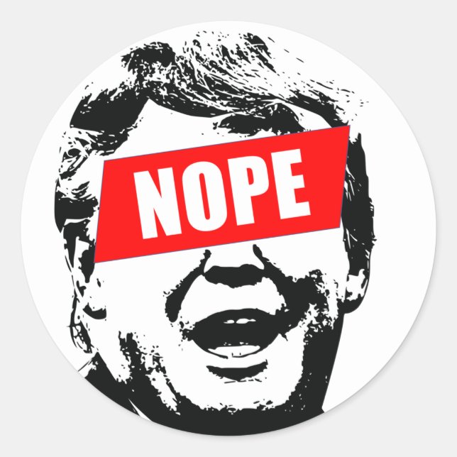 Dites "Non" à Trump Sticker (Devant)